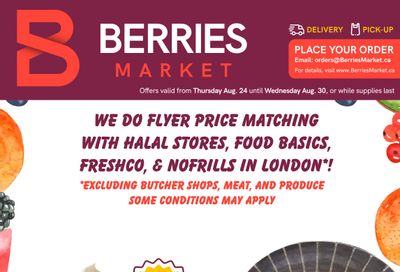 Berries Market Flyer August 24 to 30