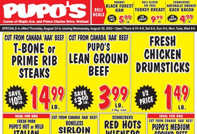Pupo's Food Market Flyer August 24 to 30