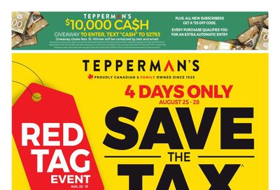 Tepperman's Flyer August 25 to 31