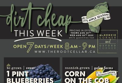 The Root Cellar Flyer August 24 to 30