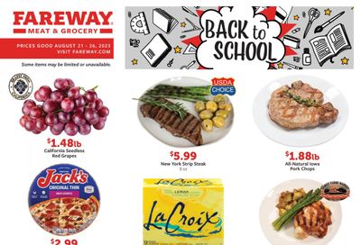 Fareway (IA) Weekly Ad Flyer Specials August 21 to August 26, 2023