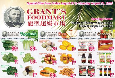 Grant's Food Mart Flyer August 25 to 31