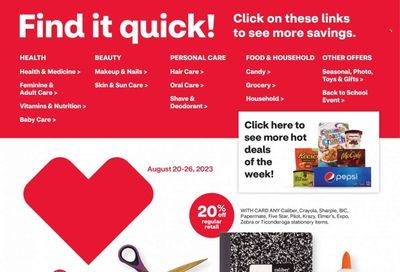 CVS Pharmacy Weekly Ad Flyer Specials August 20 to August 27, 2023