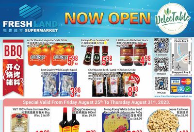 FreshLand Supermarket Flyer August 25 to 31
