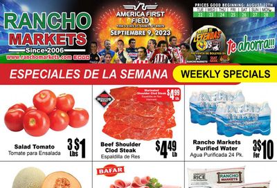 Rancho Markets (UT) Weekly Ad Flyer Specials August 22 to August 28, 2023