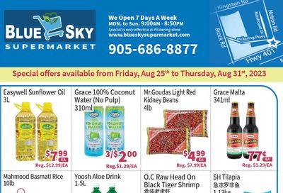 Blue Sky Supermarket (Pickering) Flyer August 25 to 31