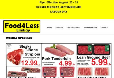Food 4 Less (Lindsay) Flyer August 25 to 31