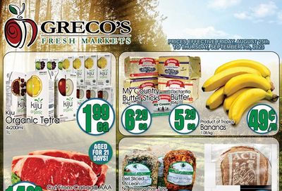 Greco's Fresh Market Flyer August 25 to September 7