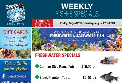 Big Al's (London) Weekend Specials August 25 to 27