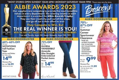 Boscov's (CT, DE, MD, NJ, NY, PA) Weekly Ad Flyer Specials August 24 to August 30, 2023