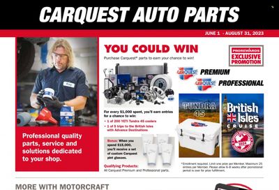 Carquest Weekly Ad Flyer Specials June 1 to August 31, 2023