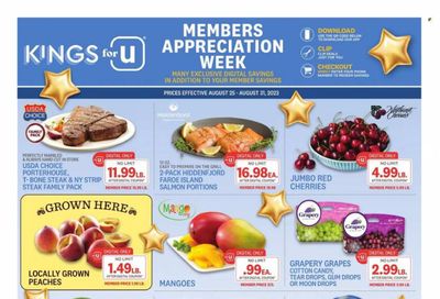 Kings Food Markets (CT, NJ, NY) Weekly Ad Flyer Specials August 25 to August 31, 2023
