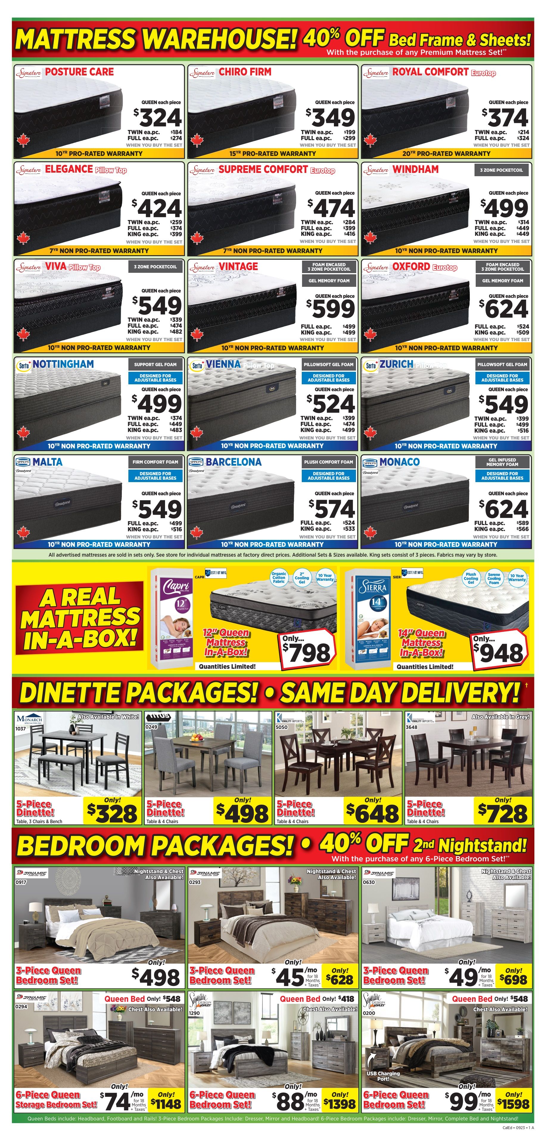 Surplus Furniture & Mattress Warehouse (Calgary, Edmonton) Flyer August 28 to September 3