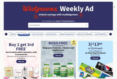 Walgreens Weekly Ad Flyer Specials August 27 to September 2, 2023