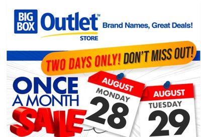Big Box Outlet Store (BC) Flyer August 28 and 29