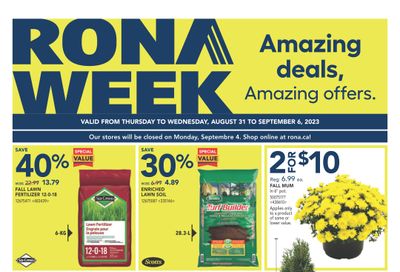 Rona (ON) Flyer August 31 to September 6