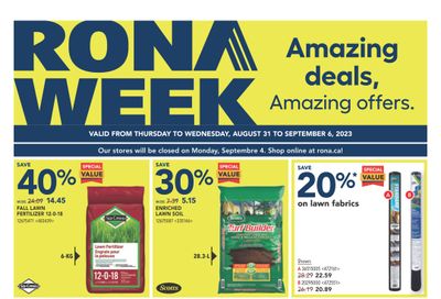 Rona (Atlantic) Flyer August 31 to September 6