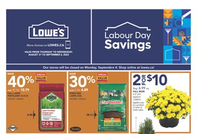 Lowe's (ON) Flyer August 31 to September 6