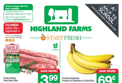 Highland Farms Flyer August 31 to September 13