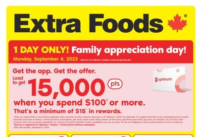 Extra Foods Flyer August 31 to September 6