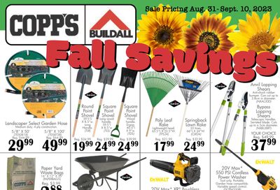 COPP's Buildall Flyer August 31 to September 10