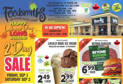 Foodsmiths Flyer August 31 to September 7