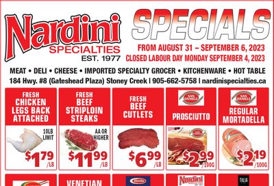 Nardini Specialties Flyer August 31 to September 6
