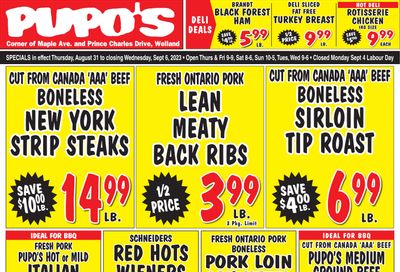 Pupo's Food Market Flyer August 31 to September 6