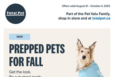 Total Pet Flyer August 31 to October 4