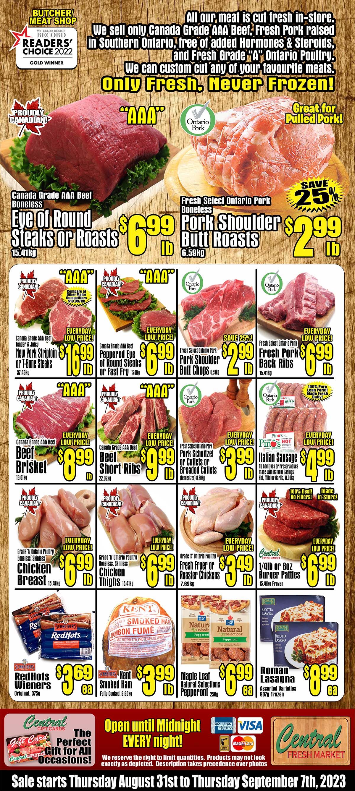 Central Fresh Market Flyer August 31 to September 7
