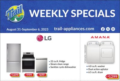 Trail Appliances (AB & SK) Flyer August 31 to September 6