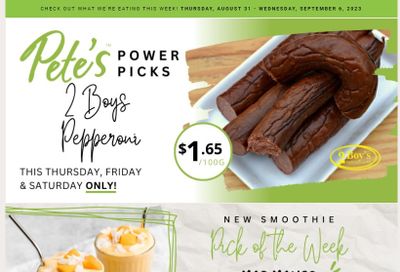Pete's Fine Foods Flyer August 31 to September 6