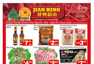 Jian Hing Supermarket (North York) Flyer September 1 to 7