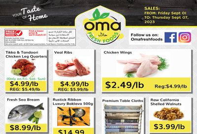 Oma Fresh Foods Flyer September 1 to 7