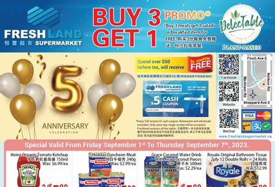 FreshLand Supermarket Flyer September 1 to 7