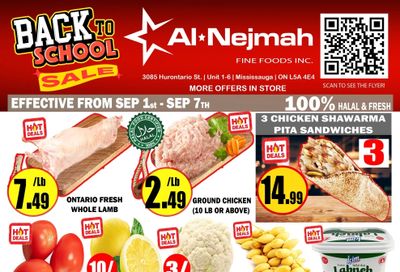 Alnejmah Fine Foods Inc. Flyer September 1 to 7