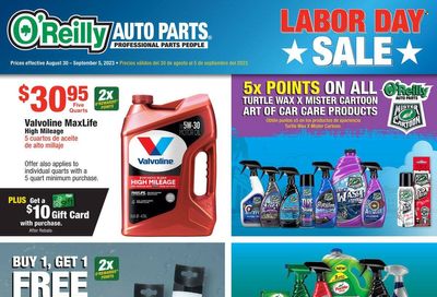 O'Reilly Auto Parts Weekly Ad Flyer Specials August 30 to September 5, 2023