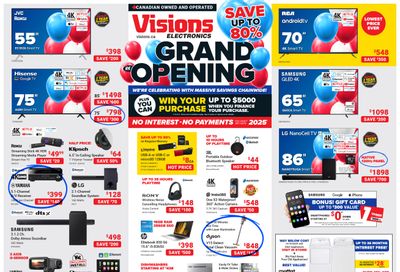 Visions Electronics Grand Opening Sale Flyer September 1 to 7