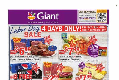 Giant Food (DE, MD, VA) Weekly Ad Flyer Specials September 1 to September 7, 2023