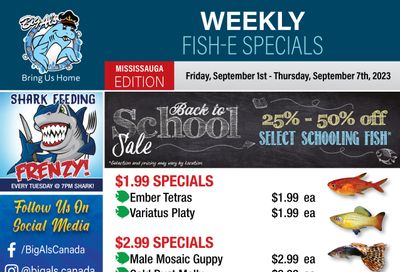 Big Al's (Mississauga) Weekly Specials September 1 to 7