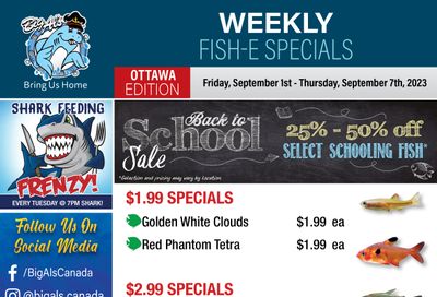 Big Al's (Ottawa East) Weekly Specials September 1 to 7