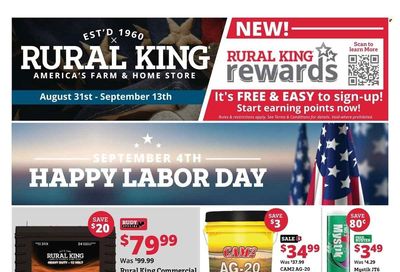 Rural King (AL, IN, KY, MI, OH, TN, WV) Weekly Ad Flyer Specials August 31 to September 13, 2023