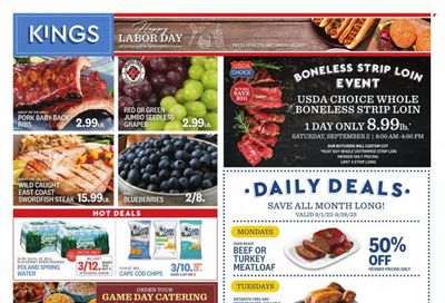Kings Food Markets (CT, NJ, NY) Weekly Ad Flyer Specials September 1 to September 7, 2023