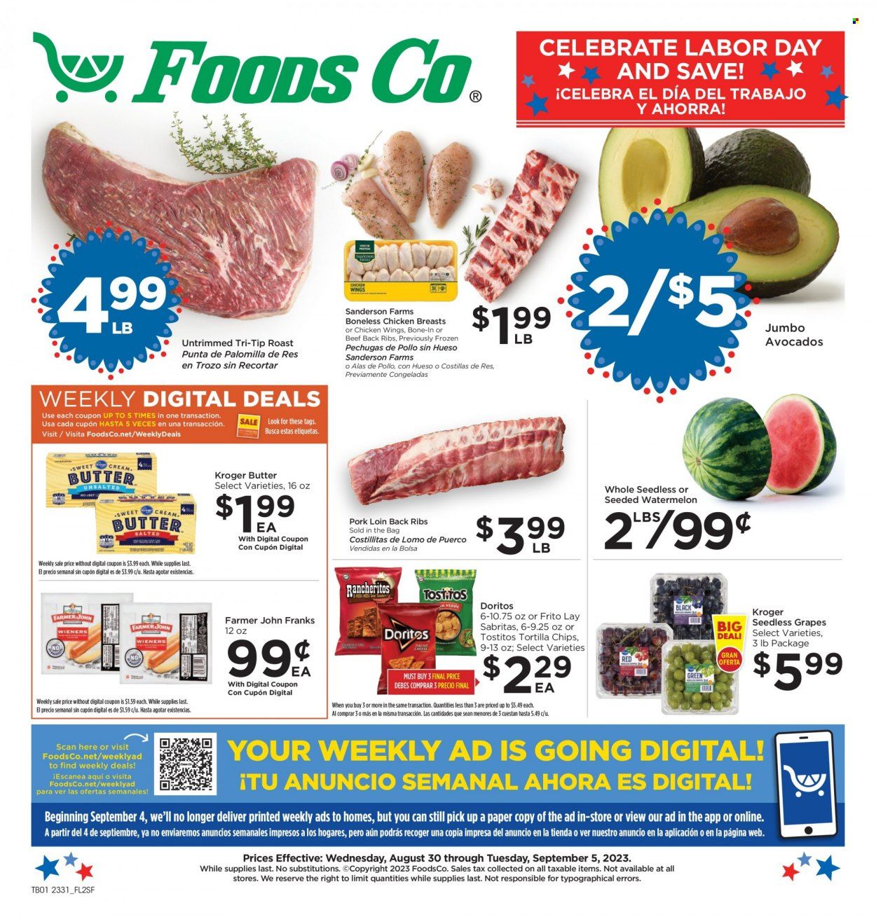 Foods Co (CA, OH, VA) Weekly Ad Flyer Specials August 30 to September 5, 2023