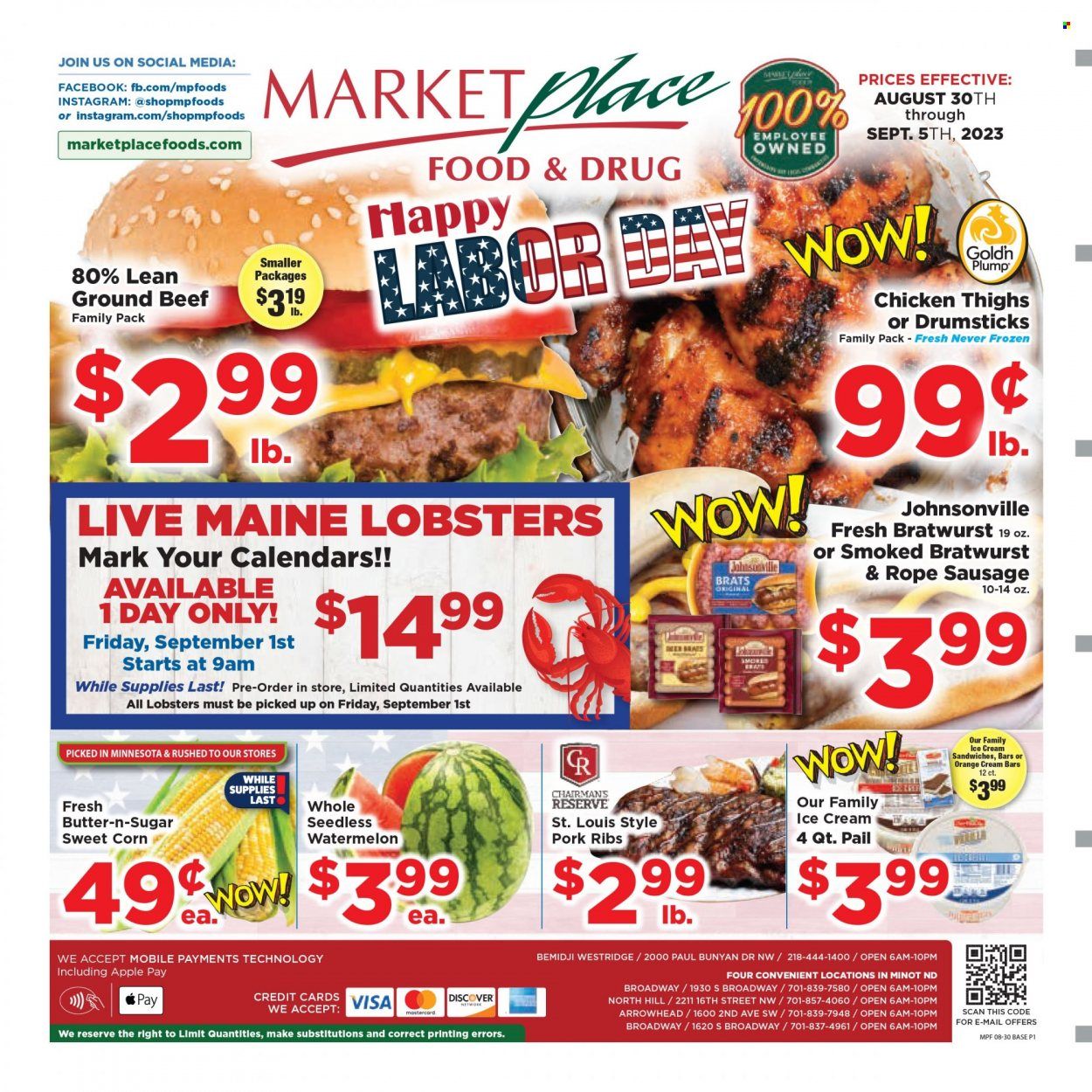 Marketplace Foods (ND) Weekly Ad Flyer Specials August 30 to September 5, 2023