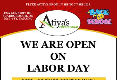Atiya's Fresh Farm Flyer September 1 to 7