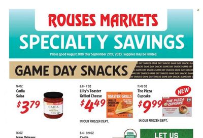 Rouses Markets (AL) Weekly Ad Flyer Specials August 30 to September 27, 2023