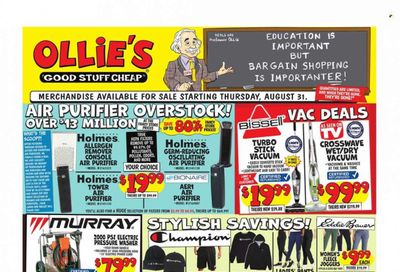 Ollie's Bargain Outlet Weekly Ad Flyer Specials August 31 to September 7, 2023