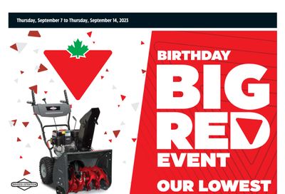 Canadian Tire (ON) Birthday Big Red Event Flyer September 7 to 14