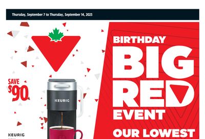 Canadian Tire (Atlantic & West) Birthday Big Red Event Flyer September 7 to 14